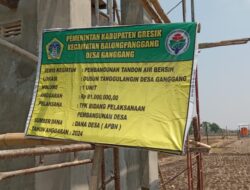 Pembangunan Tandon Air Bersih Desa Ganggang Patut Dipertanyakan