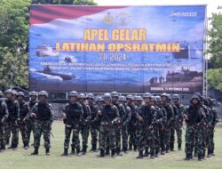 Latihan Opsratmin Kolinlamil: Unsur Kavaleri Marinir Ikuti Apel Kesiapan