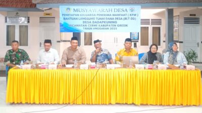 Musdes Penetapan KPM BLT-DD Tahun Anggaran 2025 di Desa Dadapkuning