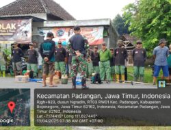 Ciptakan Lingkungan Bersih, Pemdes Ngradin Padangan bersama Jajaran Linmas, RT/RW dan Babinsa Laksanakan Kerja Bakti.