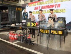 Polres Tulungagung Gelar Apel Pasukan Dalam Rangka Latihan Dalmas Inti dan Pengecekan Almatsus