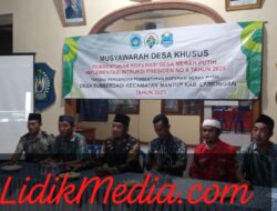 Musyawarah Desa Khusus Pembentukan Pemilihan Pengurus Koperasi Merah Putih Desa Sumberdadi