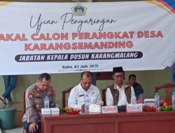 Tes Ujian P3D Perangkat Desa Karangsemanding untuk Jabatan Kepala Dusun Karangmalang