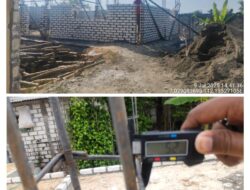 Diduga Gunakan Besi Campuran Tak Sesuai, Rehabilitasi Balai Desa Penidon Tuai Sorotan