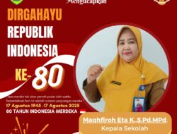 Kepala Sekolah SMP N 4 Babat Beserta Jajarannya Mengucapkan Dirgahayu RI ke-80