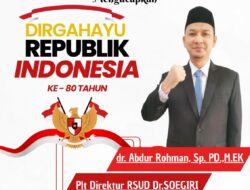PLT. Direktur RSUD dr. Soegiri Lamongan Beserta Jajarannya Mengucapkan Dirgahayu RI ke-80