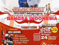 Jalan Sehat Desa Dapet – Balongpanggang Semarakkan HUT RI ke-80