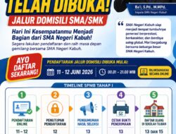 SPMB Tahap I Jalur Domisili SMA Negeri Kabuh Dibuka, Calon Murid Diminta Segera Daftar