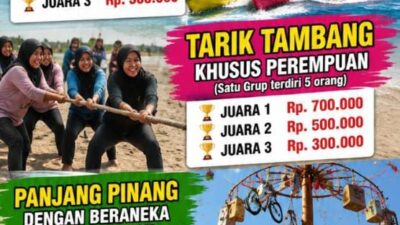 Semarak HUT ke-81 RI, KSM Sangkapura LSM GMBI Gresik Gelar Lomba Dayung, Tarik Tambang dan Panjat Pinang